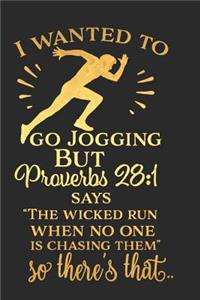 I Wanted to Go Jogging But Proverbs 28