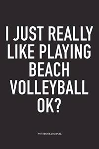 I Just Really Like Playing Beach Volleyball Ok?