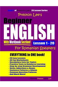 Preston Lee's Beginner English With Workbook Section Lesson 1 - 20 For Romanian Speakers