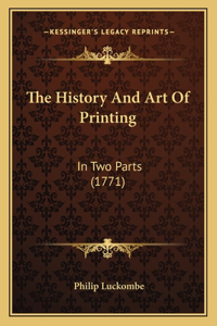 History And Art Of Printing