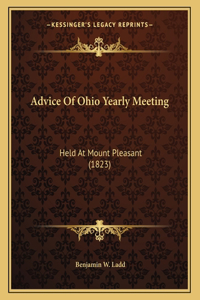 Advice Of Ohio Yearly Meeting