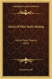 Advice Of Ohio Yearly Meeting