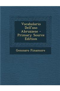 Vocabolario Dell'uso Abruzzese