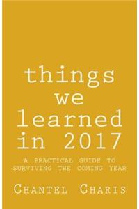 things we learned in 2017