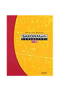 Saxon Math Homeschool 7/6