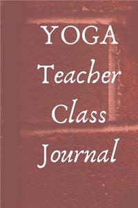 yoga teacher class journal