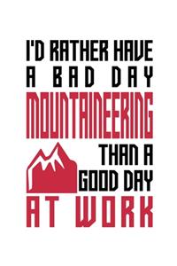 I'd rather have a bad day mountaineering than a good day at work