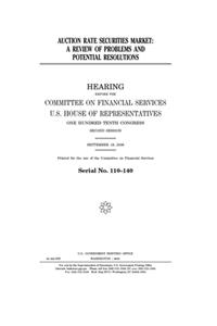 Auction rate securities market