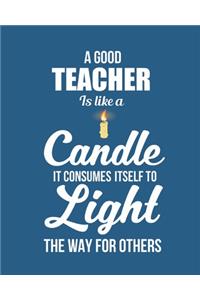 A good teacher is like a candle it consumes itself to light the way for others