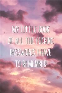 My Little Book of All The Fucking Passwords I Have To Remember
