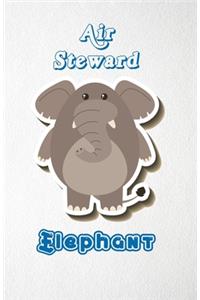 Air Steward Elephant A5 Lined Notebook 110 Pages