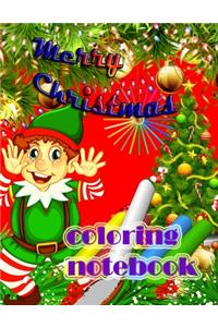 Merry Christmas coloring notebook