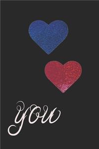 love you: Lined Journal, Diary Or Notebook for friendship, relationship, dating, romance, loves. 120 Story Paper Pages. 6 in x 9 in Cover.