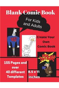 Blank Comic Book For Kids And Adults