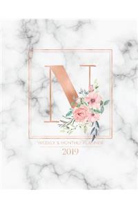 Weekly & Monthly Planner 2019