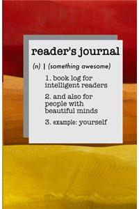 Reader's Journal: A Book Log for the Intelligent & Smart Readers