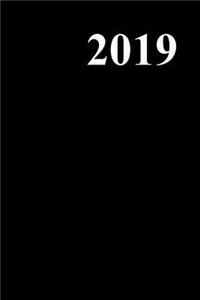 2019 Journal Black Color Simple Plain Black