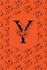 Floral Monogram Journal/Notebook - Y