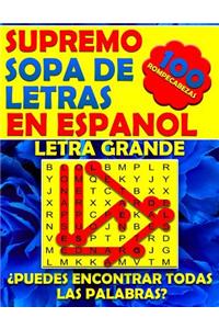 Supremo Sopa de Letras en Espanol Letra Grande