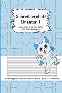 Schreiblernheft Lineatur 1