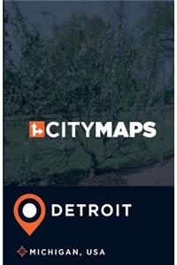 City Maps Detroit Michigan, USA
