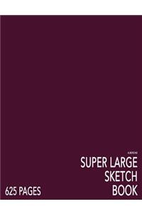 Aubergine Super Large Sketchbook: Big Softcover Sketchbook, 625 Pages, Giant Sketchbook, Large Sketchbook for Drawing
