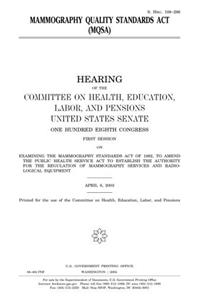 Mammography Quality Standards ACT (Mqsa)