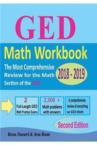 GED Math Workbook 2018 - 2019