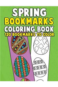 Spring Bookmarks Coloring Book