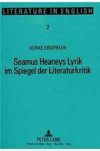 Seamus Heaneys Lyrik Im Spiegel Der Literaturkritik