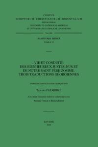 Vie et conduite des Bienheureux Justes-nus et de notre saint Père Zosime: trois traductions géorgiennes
