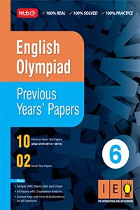 MTG English (IEO) Olympiad Previous Years Papers with Mock Test Papers Class 6 - Sample OMR Sheet with Chapterwise Analysis | SOF Olympiad Books For 2023-24 Exam MTG Editorial Board