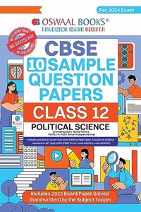 Oswaal CBSE Sample Question Papers Class 12 Political Science Book (For Board Exams 2024) | 2023-24