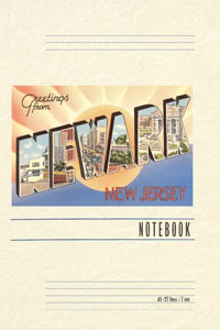 Vintage Lined Notebook Greetings from Newark