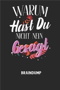 WARUM HAST DU NICHT NEIN GESAGT - Braindump
