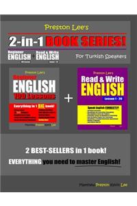 Preston Lee's 2-in-1 Book Series! Beginner English 100 Lessons & Read & Write English Lesson 1 - 20 For Turkish Speakers