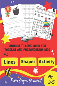Number tracing Book For Toddlers And Preschoolers Kids Age 3-5