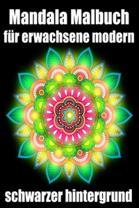 Mandala malbuch für erwachsene modern schwarzer hintergrund