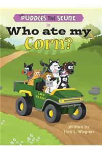 Puddles the Skunk in Who Ate My Corn?