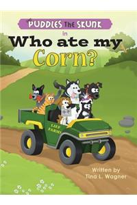 Puddles the Skunk in Who Ate My Corn?