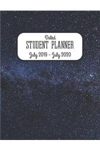 Dated Student Planner July 2019 - July 2020.