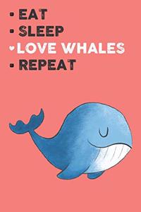 Eat Sleep Love Whales Repeat