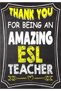 Thank You For Being An Amazing ESL Teacher