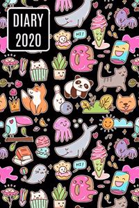 2020 Daily Diary Journal With Cute Critters: Three Days Per Page Full Year Planner