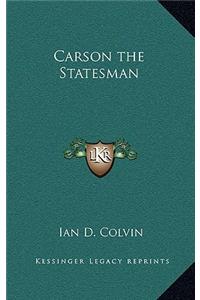 Carson the Statesman