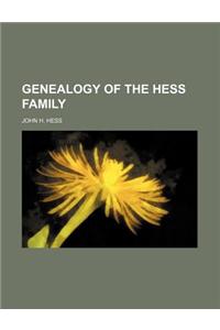 Genealogy of the Hess Family
