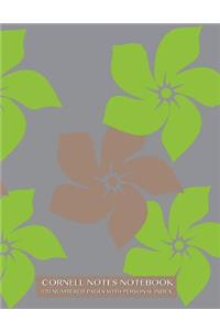 Cornell Notes Notebook 120 Numbered Pages with Personal Index