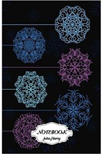 Notebook Journal Dot-grid,graph,lined,blank No Lined - Ice Crystals Design: Small Pocket Notebook / Journal / Diary: 3