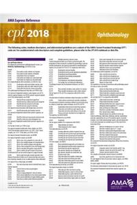 CPT 2018 Express Reference Card: Ophthalmology