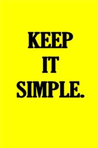 KEEP IT SIMPLE - Blank Lined Writing Journal - Notebook To Write In - YELLOW/BLACK - 120 pages.